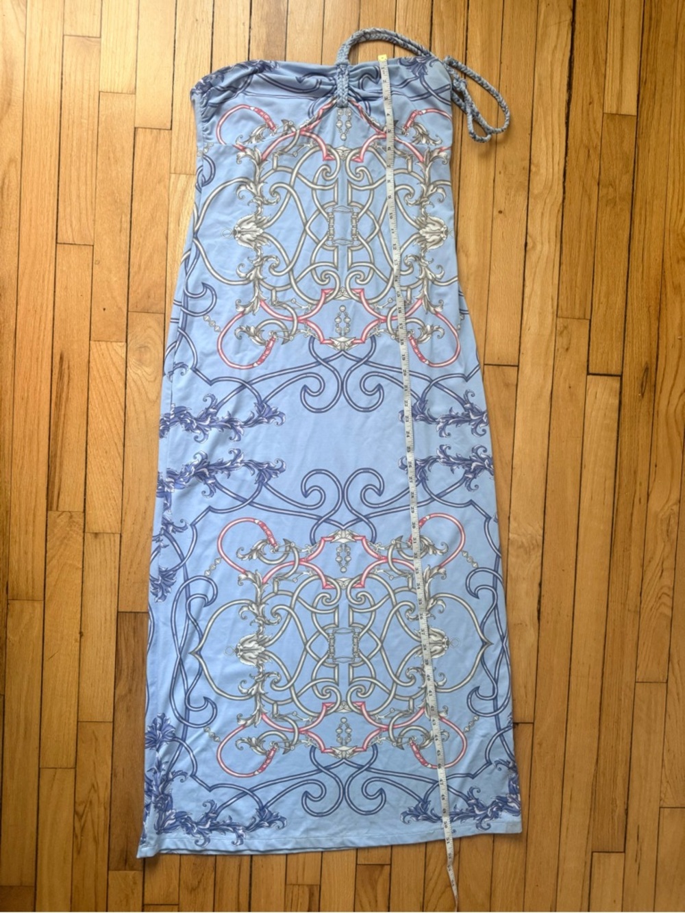 J. McLaughlin Light Blue Printed Strapless Maxi Dress - Picture 3 of 5